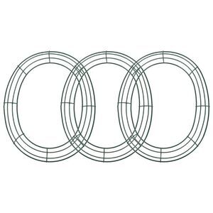 9008 3pcs Round Wreath Frame Christmas Wreath Forms - 11.8 Inch Egg Shaped
